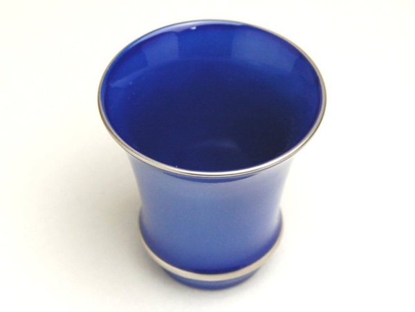 画像2: 瑠璃(反り型)日本酒グラス SAKE GLASS (2)
