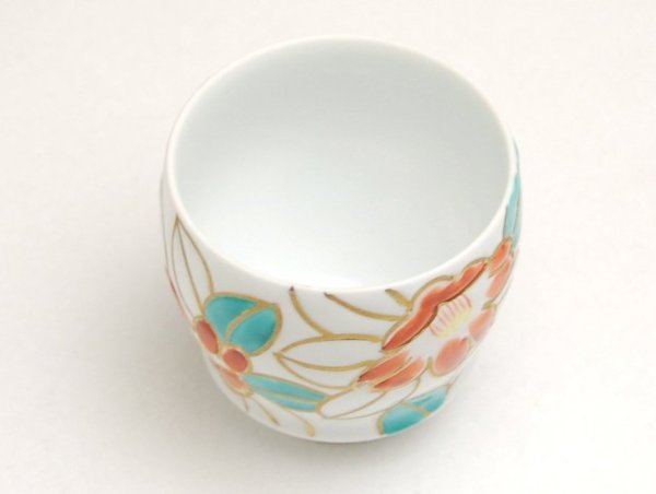 画像2: 金彩椿（丸型）日本酒グラス SAKE GLASS (2)