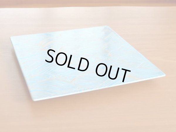 画像3: 錦荒磯(青彩) 正角盛皿 (3)