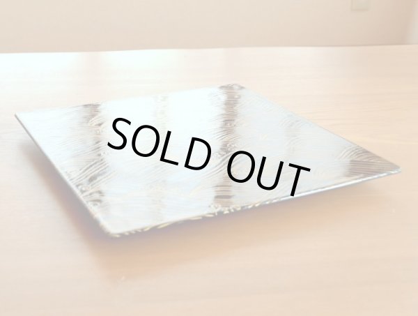 画像3: 錦荒磯（黒彩） 正角盛皿 (3)