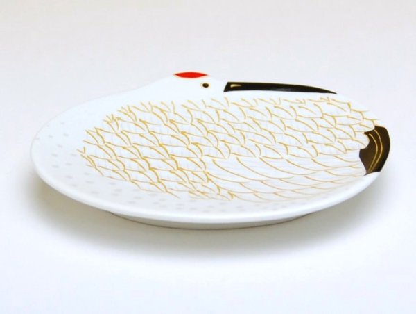 画像2: 金彩鶴 豆皿 (2)