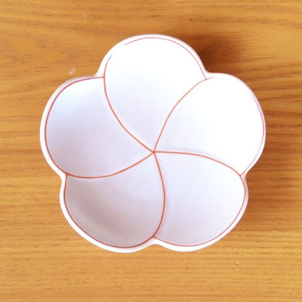 画像2: 幸梅(赤) 銘々皿 (2)