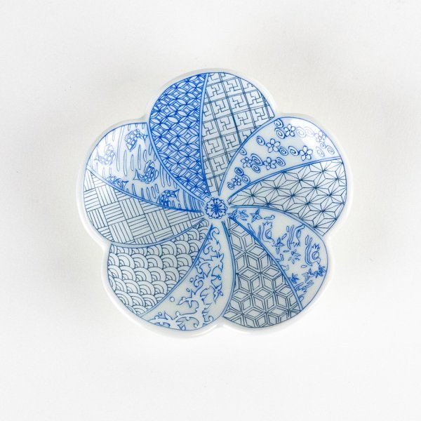 画像5: 錦祥瑞（青）　梅小皿 (5)