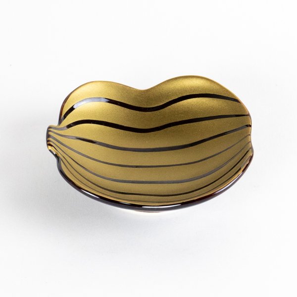 画像4: 錦金彩飴釉　瓢形小付 (4)