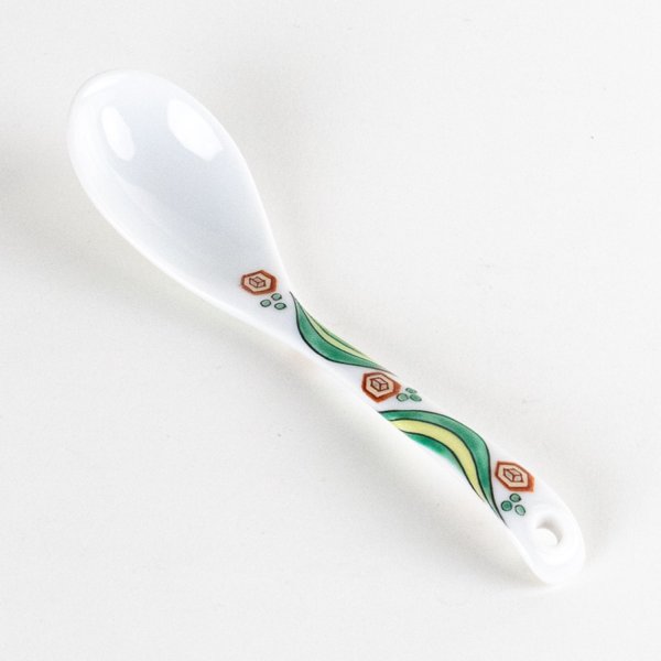 流水（緑）　スプーン