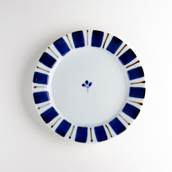 画像2: 呉須十草 (丸)5寸皿 (2)