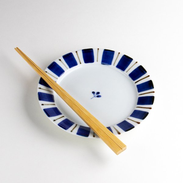 画像4: 呉須十草 (丸)5寸皿 (4)