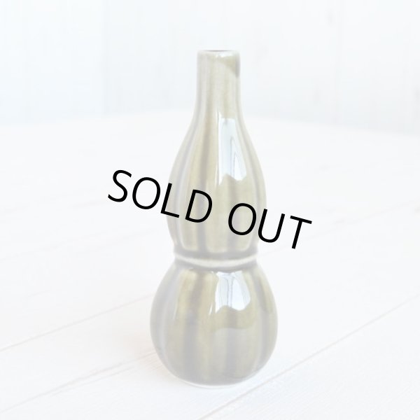 画像2: オリーブ しのぎ花器 (2)