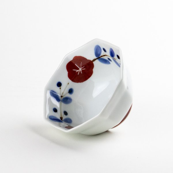 画像7: 赤花つなぎ 八角小付(小) (7)