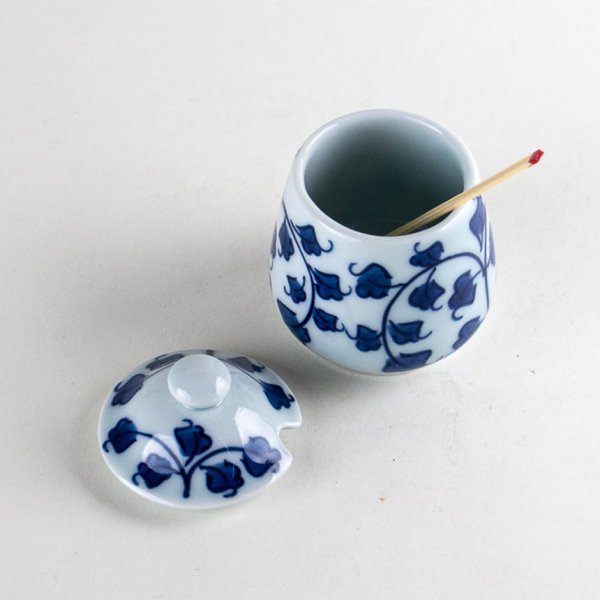 画像2: 唐草 薬味入れ(竹サジ付) (2)