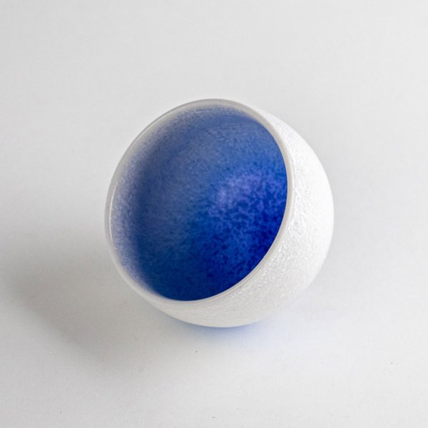 画像4: 藍染水滴 ぐい飲み（馬場真右エ門窯 / 木箱入） (4)