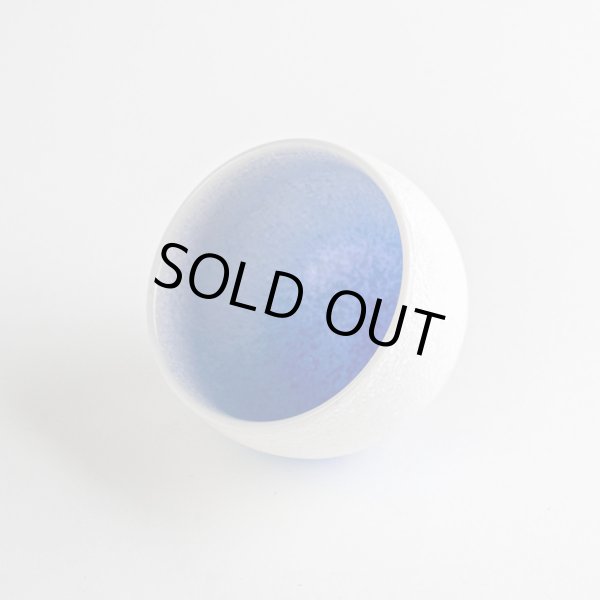 画像4: 藍染水滴 ぐい飲み(馬場真右エ門窯 / 木箱入) (4)