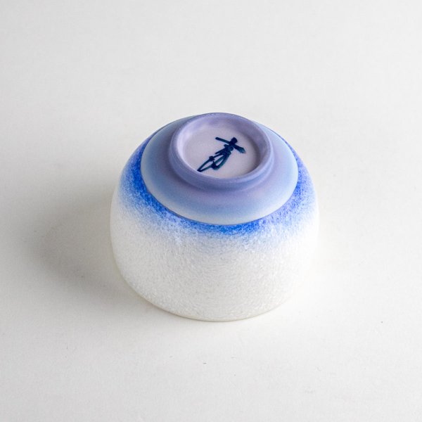 画像5: 藍染水滴 ぐい飲み（馬場真右エ門窯 / 木箱入） (5)