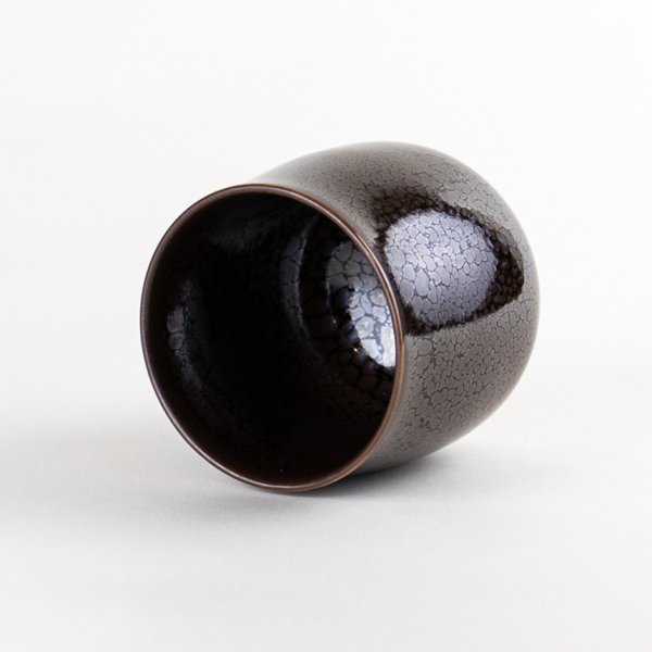 画像4: 【名入れ・名前入り】油滴天目(小) 湯呑(馬場真右エ門窯/木箱付) (4)