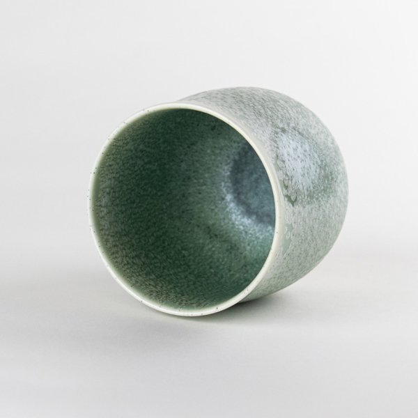 画像4: うぐいす釉 (大)湯呑(馬場真右エ門窯/木箱付) (4)