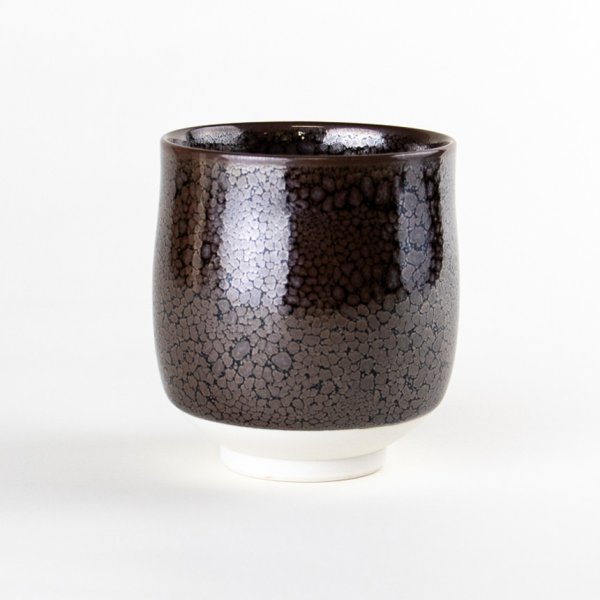 画像2: 【名入れ・名前入り】油滴天目(大) 湯呑(馬場真右エ門窯/木箱付) (2)