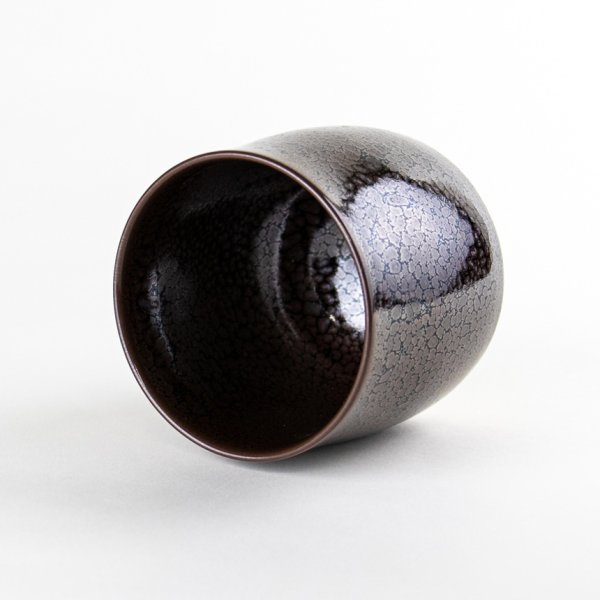 画像4: 【名入れ・名前入り】油滴天目(大) 湯呑(馬場真右エ門窯/木箱付) (4)