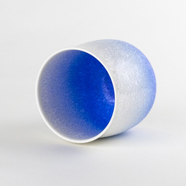 画像4: 藍染水滴(大)湯呑(馬場真右エ門窯/木箱付) (4)