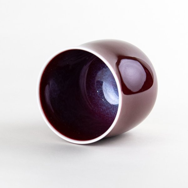 画像4: 【名入れ・名前入り】内外辰砂(大)湯呑(馬場真右エ門窯/木箱付) (4)