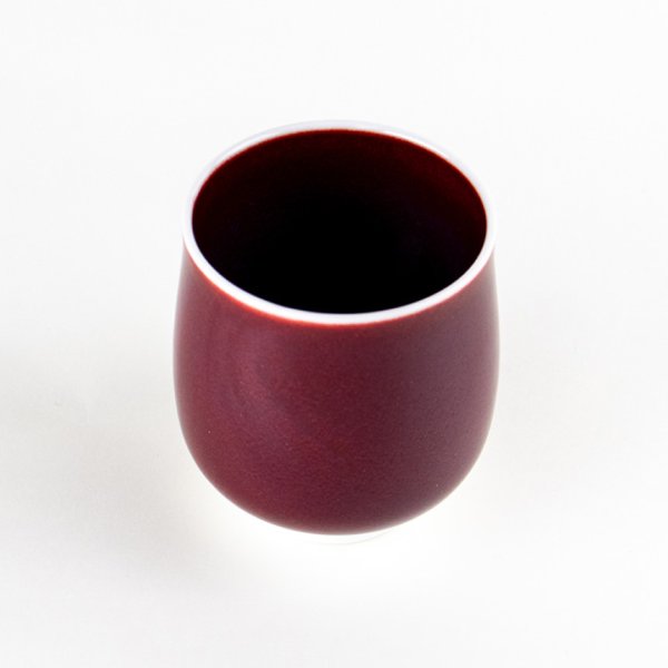 画像3: 【名入れ・名前入り】内外辰砂(小)湯呑(馬場真右エ門窯/木箱付) (3)