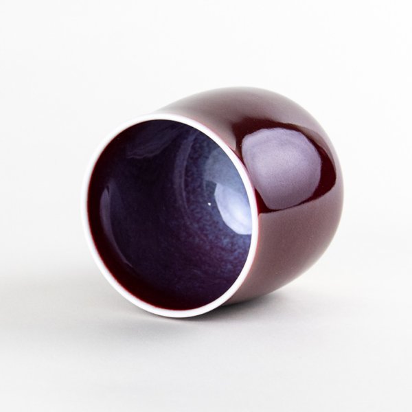 画像4: 【名入れ・名前入り】内外辰砂(小)湯呑(馬場真右エ門窯/木箱付) (4)