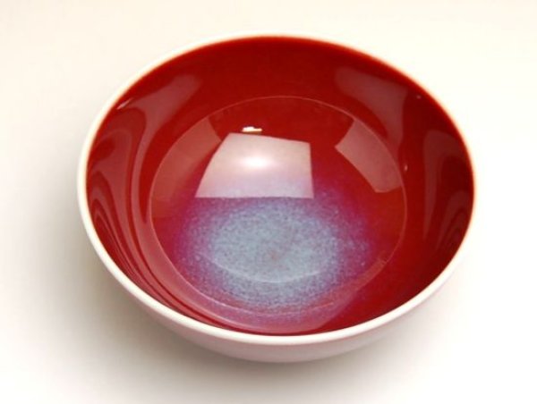 画像3: 内外辰砂 茶碗（大）（馬場真右エ門窯/木箱付） (3)