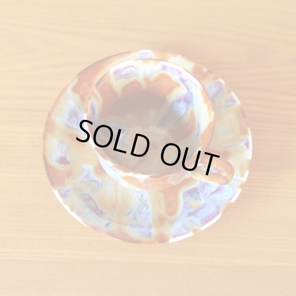 画像4: 燦（きらめき） コーヒー碗皿 真右エ門窯 二代真右衛門 馬場九洲夫 作 (4)