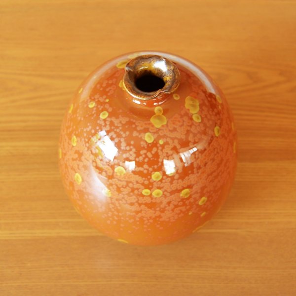 画像3: 金花紋 花瓶 真右エ門窯 作 (3)