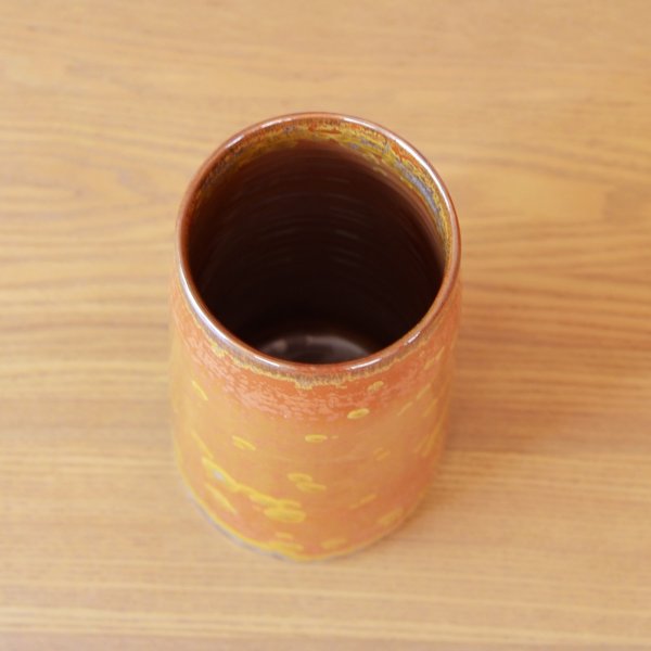 画像3: 金華紋 筒型花器 真右エ門窯 二代真右衛門 馬場九洲夫 作 (3)