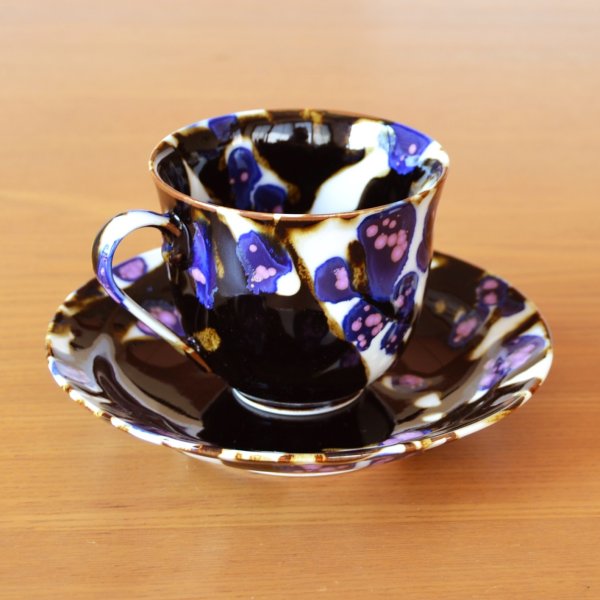 画像3: 粋（いき） コーヒー碗皿 真右エ門窯 二代真右衛門 馬場九洲夫 作 (3)