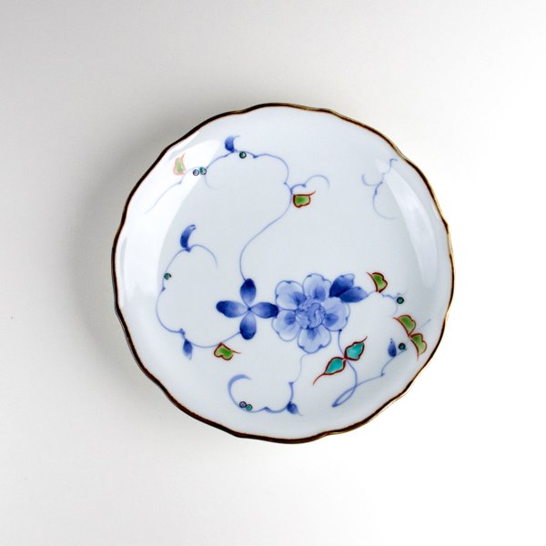 画像2: 染錦花牡丹 6寸皿 (2)