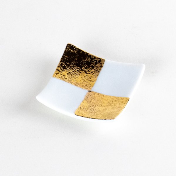 市松（白金）　箸置