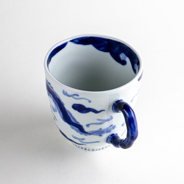 画像4: 雲龍(青)マグカップ (4)