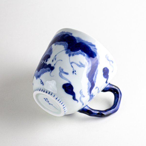 画像5: 雲龍(青)マグカップ (5)