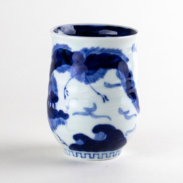 画像2: 雲龍 手造り湯呑(大) (2)