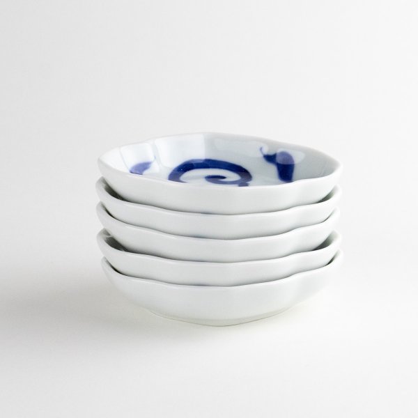 画像10: 染付唐草 木甲小皿 (10)