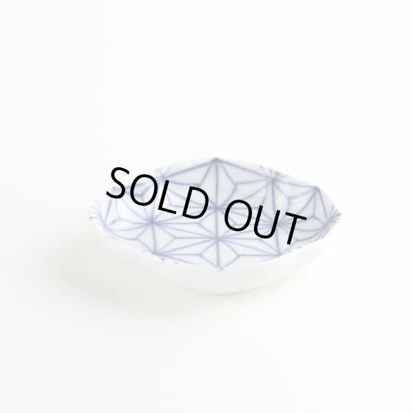 染付麻ノ葉 木甲小皿