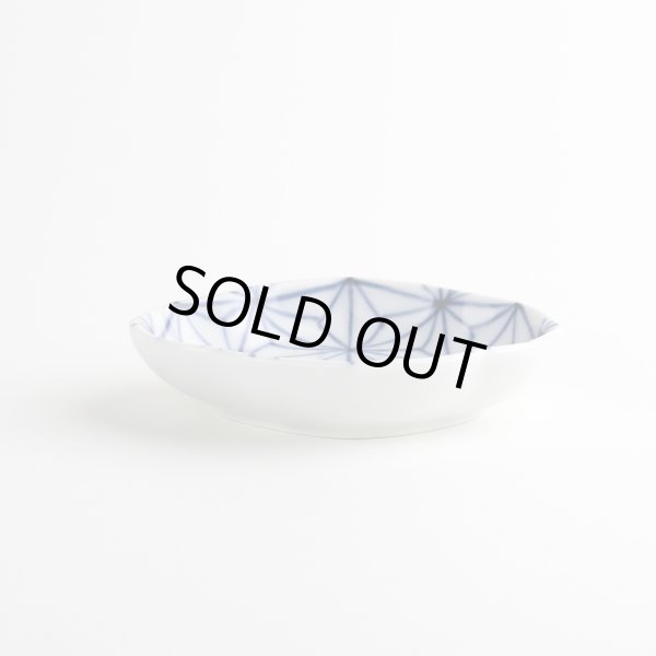 画像4: 染付麻ノ葉 木甲小皿 (4)