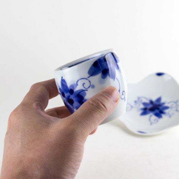 画像6: さくら草 茶托付き煎茶 (6)