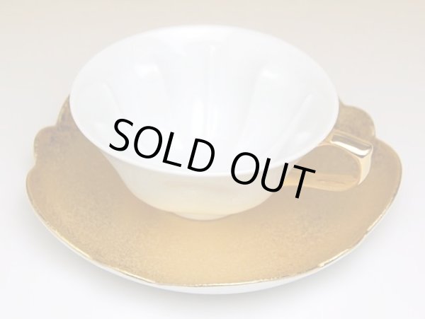 画像3: 白磁金箔 桜ティーカップ碗皿 (3)