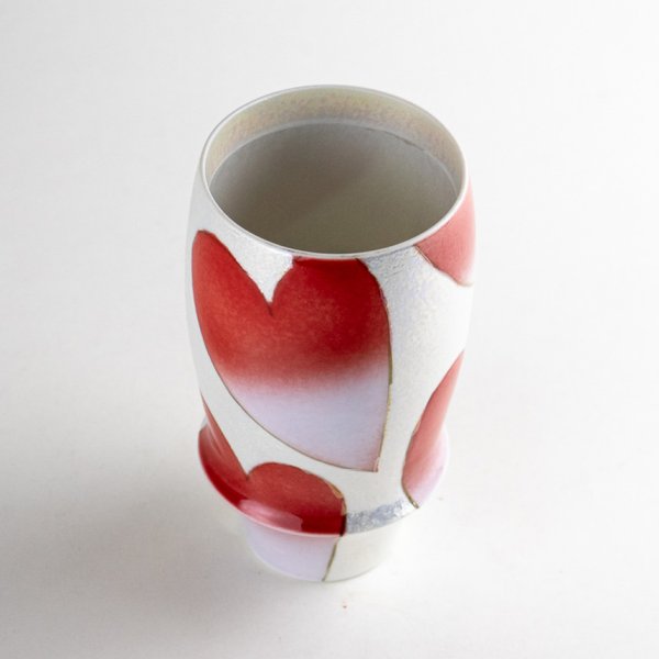 画像2: ハート(赤) プレミアムビアグラス (2)