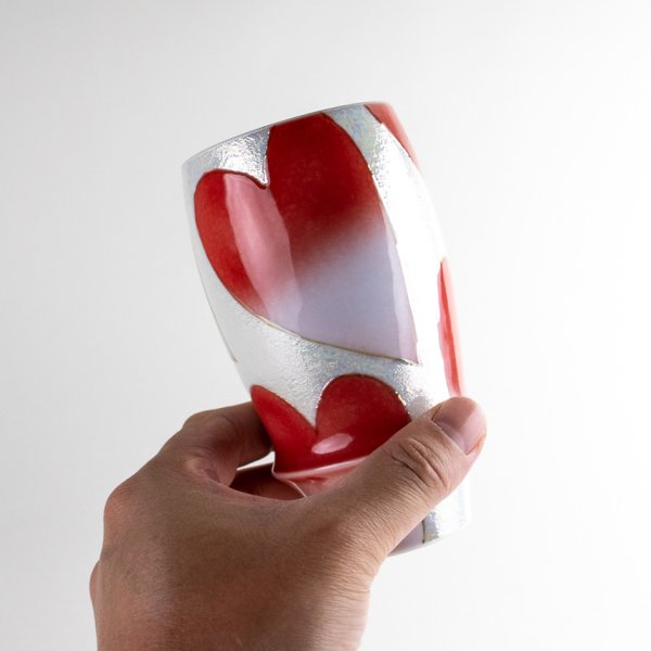 画像4: ハート(赤) プレミアムビアグラス (4)