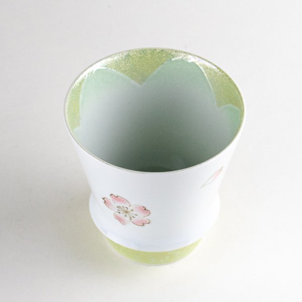 画像2: 【名入れ・名前入り】舞さくら(グリーン)至高の焼酎グラス (2)