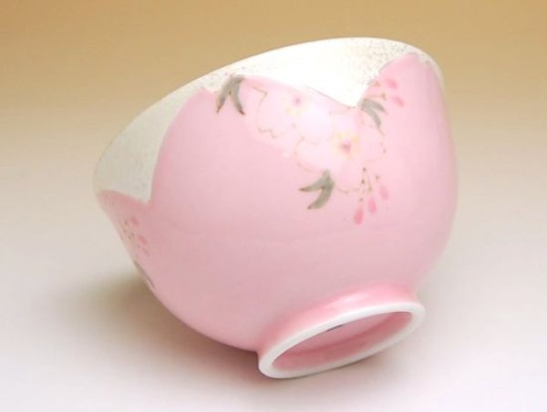 画像2: 華の舞(ピンク) 茶碗 (2)