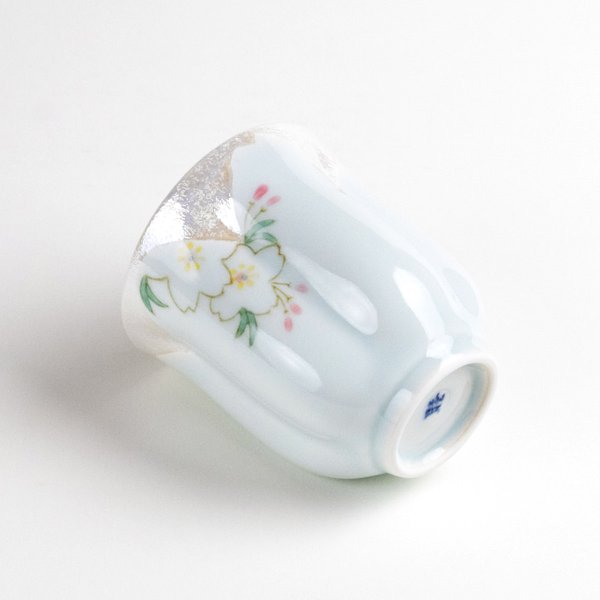 画像3: 【名入れ・名前入り】華の舞(薄緑) 桜湯呑 (3)