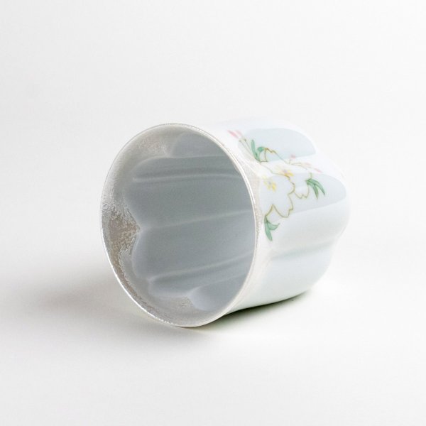 画像4: 【名入れ・名前入り】華の舞(薄緑) 桜湯呑 (4)