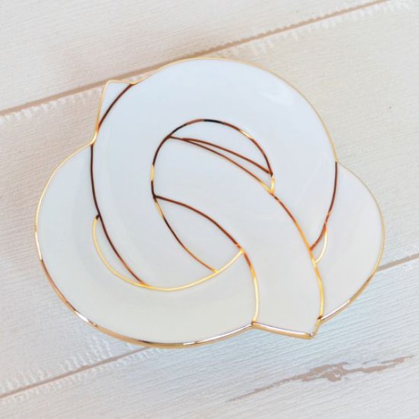 画像2: 金線むすび 小皿 (2)