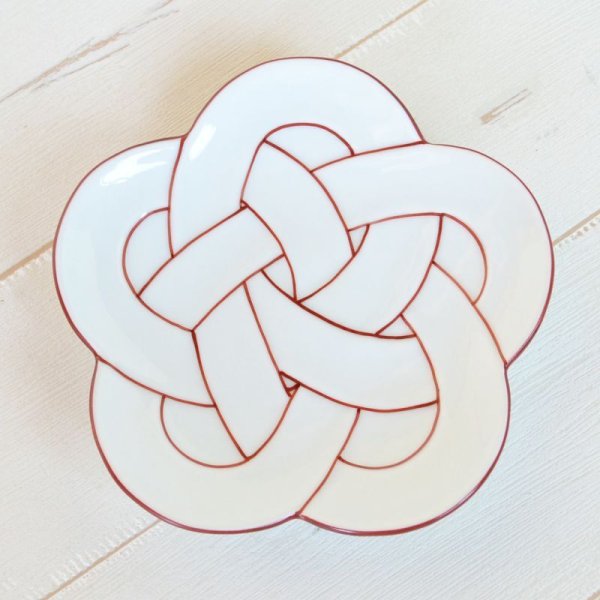 画像2: 朱線梅むすび 銘々皿 (2)