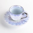 画像3: 大柄虹彩ダイヤモンド　コバルト　コーヒー碗皿 (3)