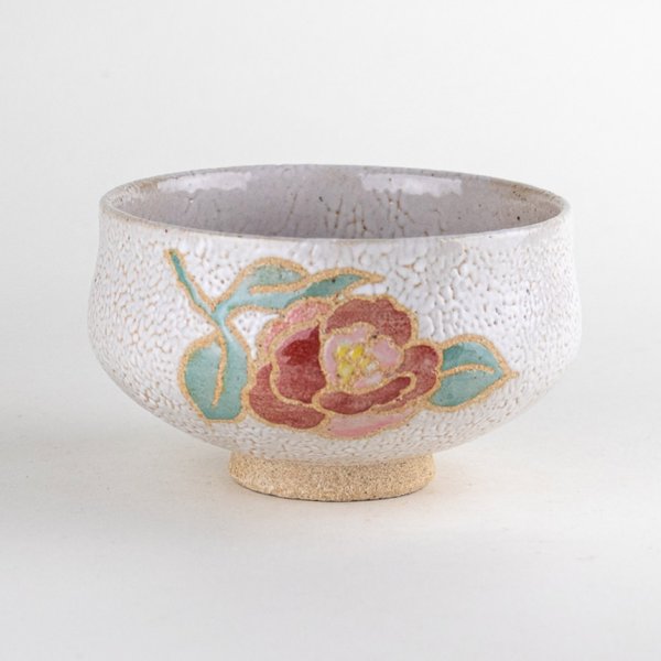 画像2: 錦山茶花 抹茶碗 (2)